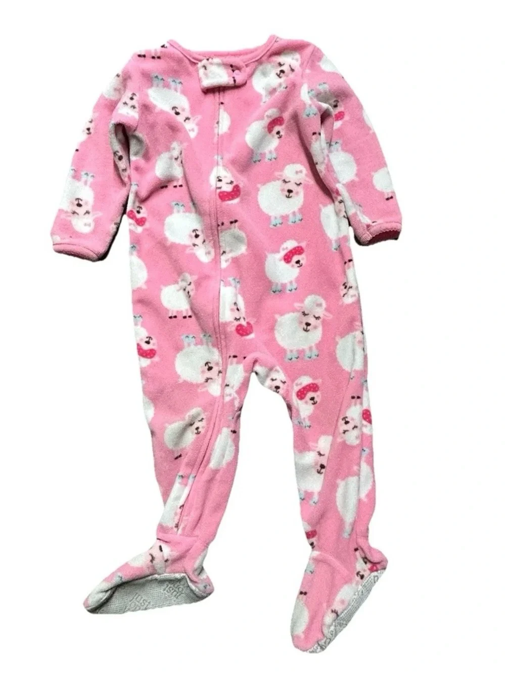 Baby Girl Footie Pajamas Fleece Winter Floral Sheep Penguins Size 12 Months